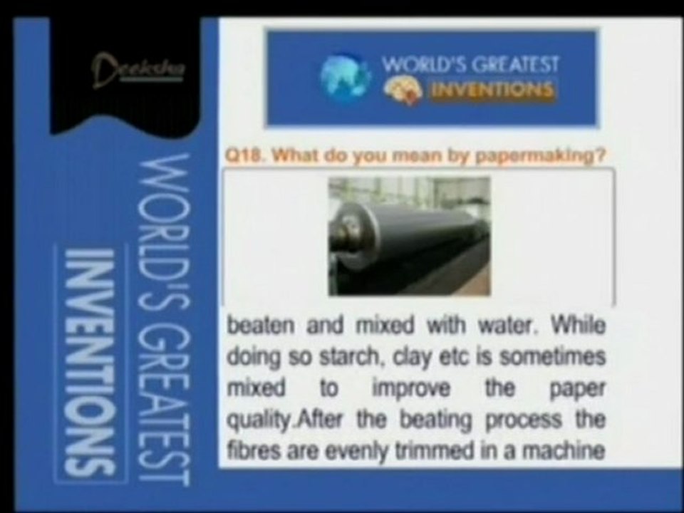 World's Greatest Inventions  - Paper Making