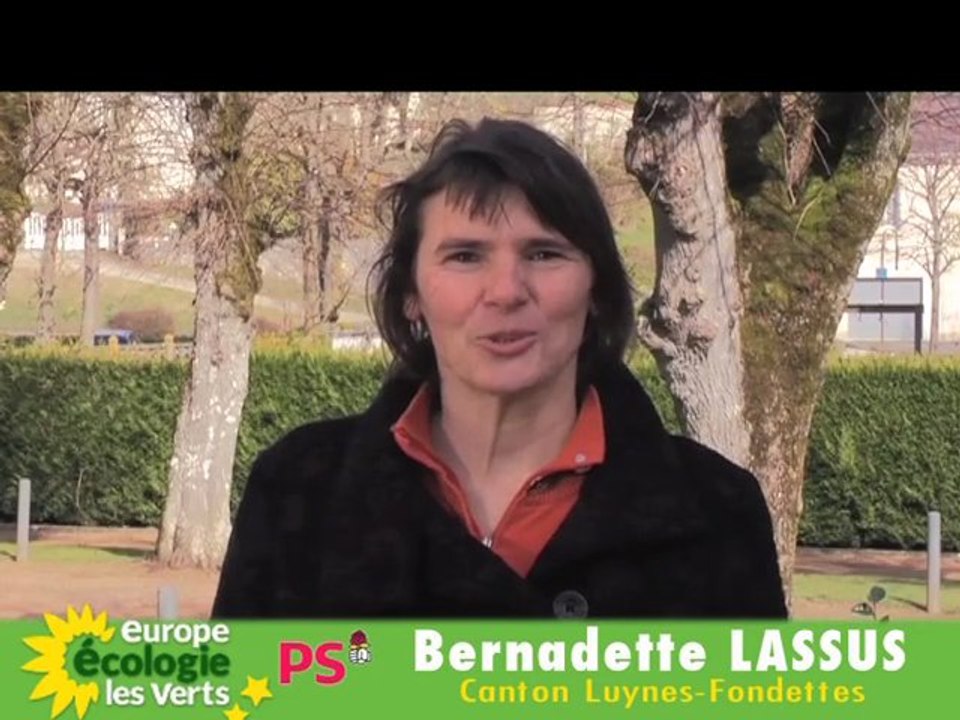 Bernadette Lassus candidate EELV PS canton Luynes Fondettes