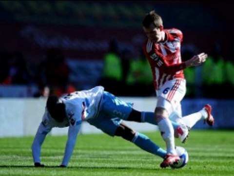 Stoke City 2-1 Westham Hutt header, Higginbotham free-kick