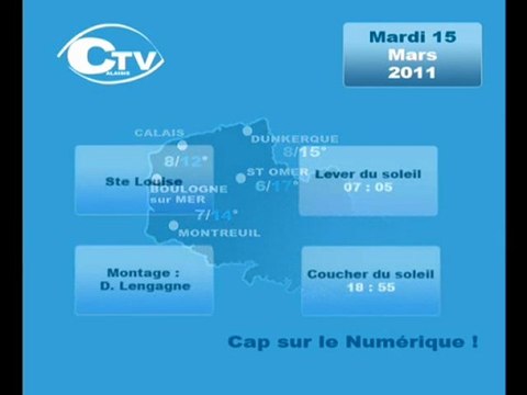 Calaisis TV Météo mardi 150311