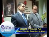 Mehmet Efe Siirt Milletvekili Aday Adaylığını Açıkladı