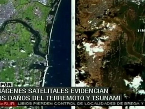 Fotos satelitales muestran daños del terremoto y tsunami