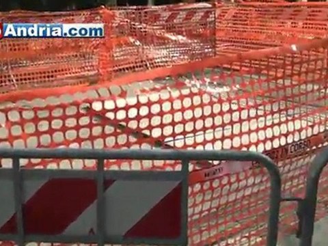 Andria: Voragini tra Via De Gasperi e Via Bovio