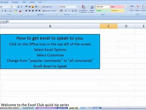 Free excel tutorial, the excel club, online excel tutorials
