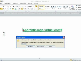 Sauvegarde automatique office 2010