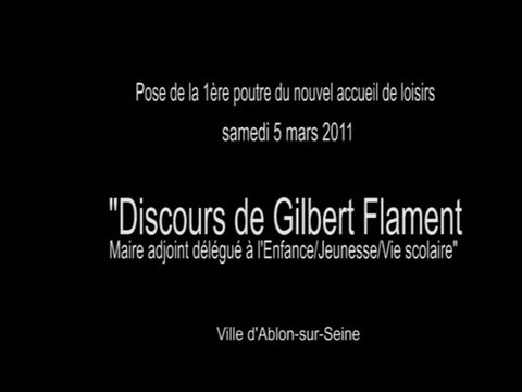 1ère poutre : discours du maire adjoint