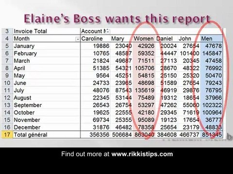 Video about Calculated Items in Excel Pivot Tables