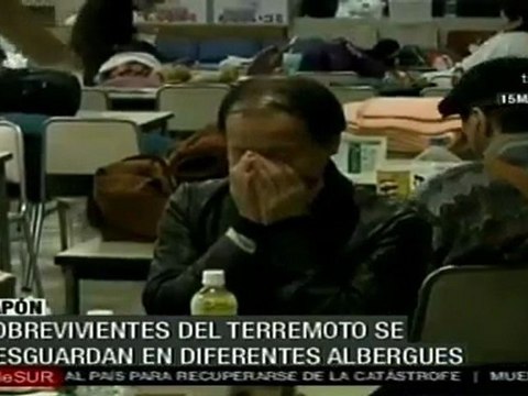 Albergues para sobrevivientes de terremoto en Japón