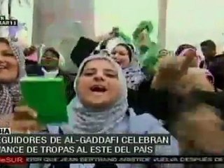 Celebran avance de tropas progubernamentales en Libia