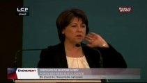 EVENEMENT,Discours de Martine Aubry suite au Forum du Parti Socialiste sur la Justice