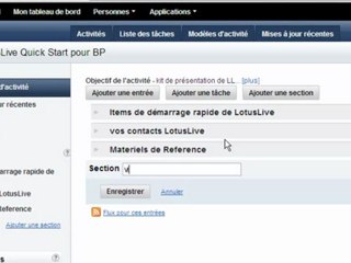 Activites depuis modèle _ IBM LotusLive