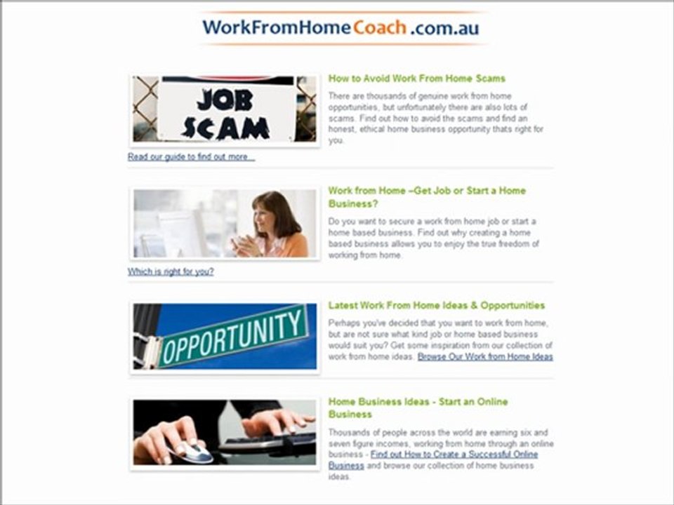 Work From Home Ideas