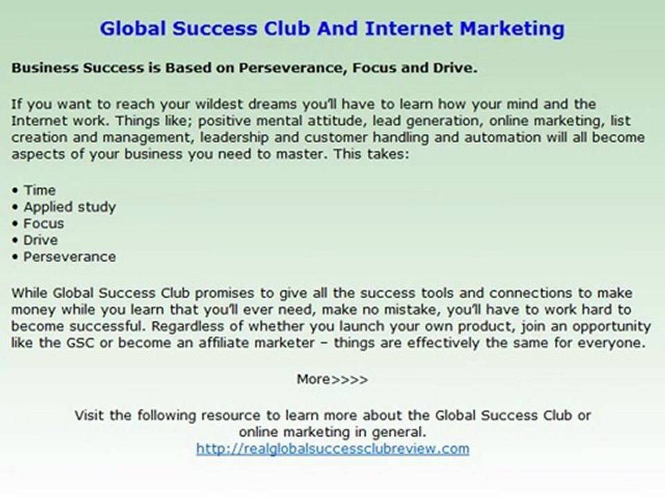 GSC and internet marketing