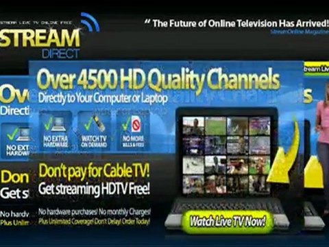 Stream Direct TV 4,500 channels- No Monthly Fees-Free DVR