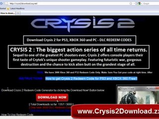 Crysis 2 Keygen for Xbox 360, PS3 and PC for Free