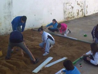 Decorating our sandpit -Andalusia´s Day-
