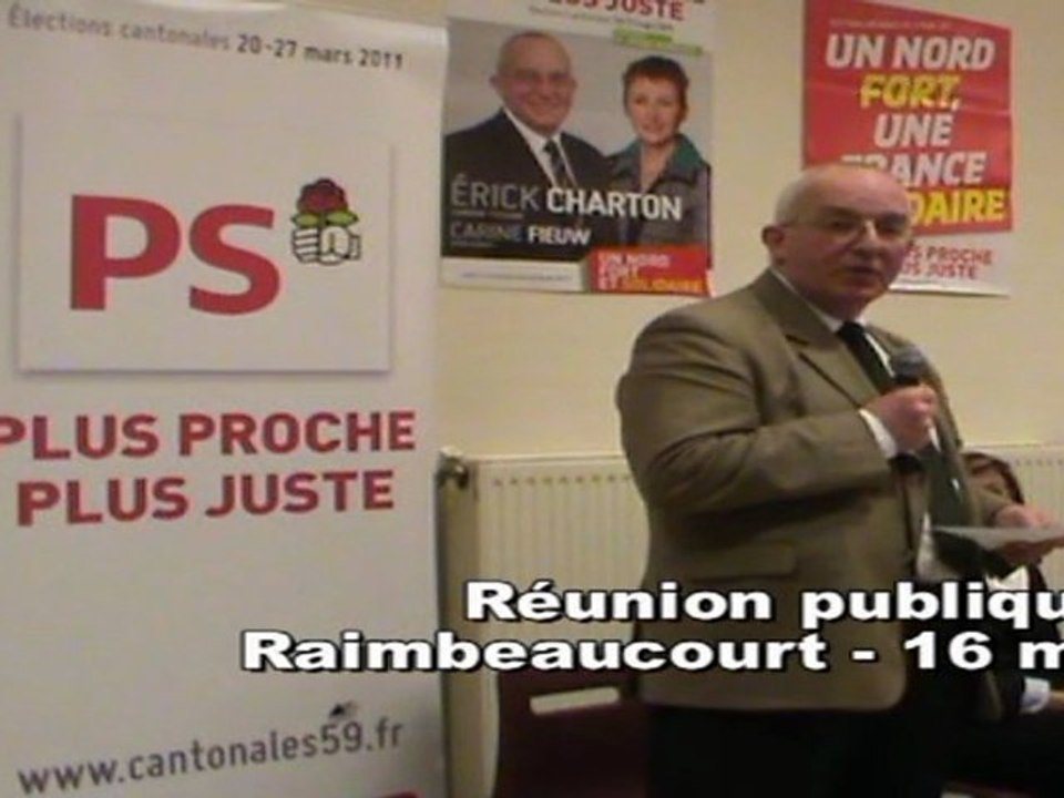 Réunion publique d'Erick CHARTON - 16 mars 2011