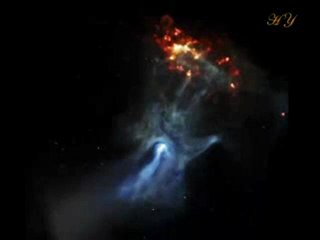 Uzayda oluşan insan eli biçimindeki görüntü