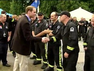 Nouvelle-Zélande: le Prince William de passage à Christchurch