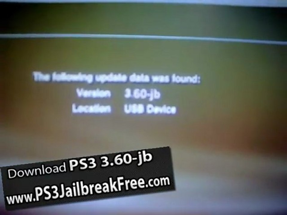 Jailbreak PS3 3.60 firmware with USB pup file