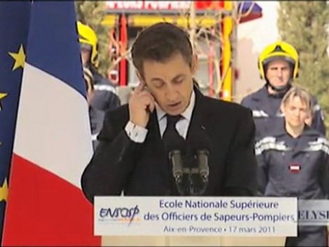 Discours de N. Sarkozy à Aix-en-Provence sur la place et l'avenir de nos sapeurs-pompiers