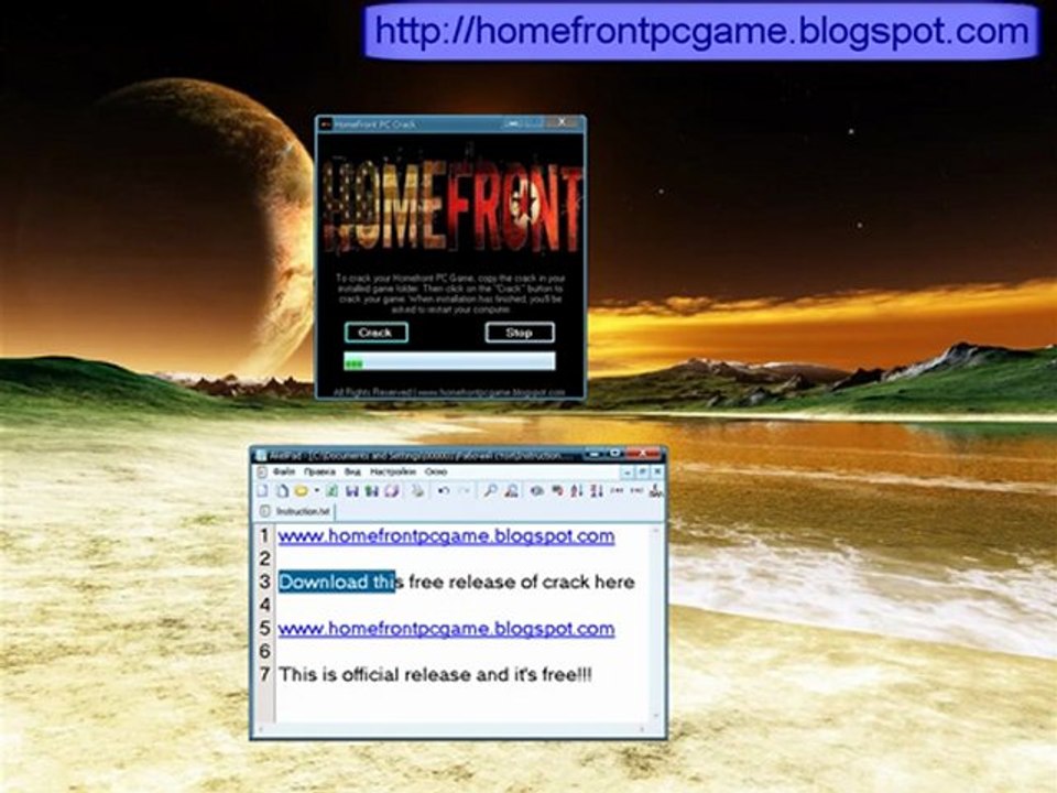 Download Homefront Game + Codes Xbox 360, PS3 and PC