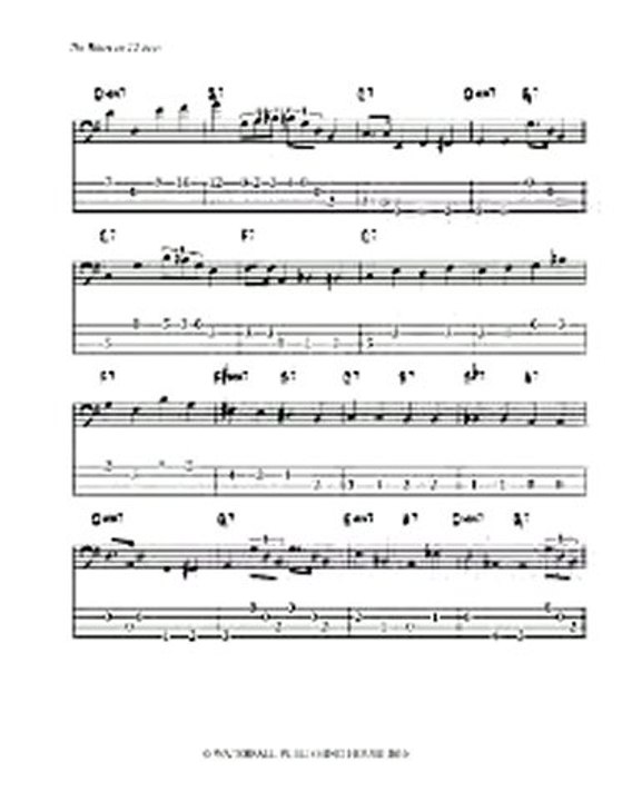 Bass Guitar lesson - Walking Bass line - jazz bass tab lesson