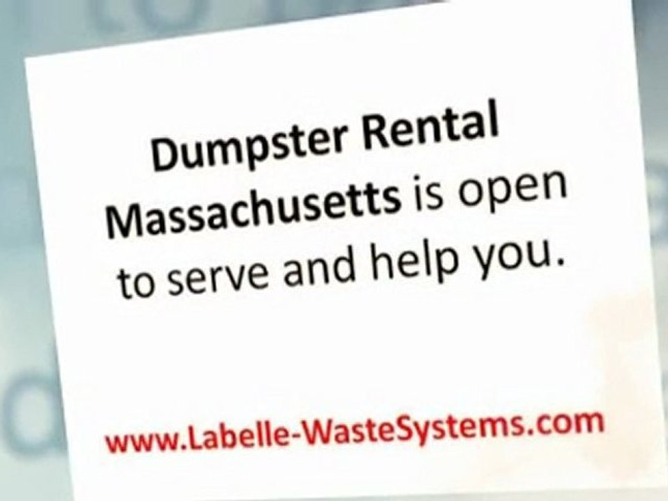 Affordable Dumpster Rental Cost in Massachusetts