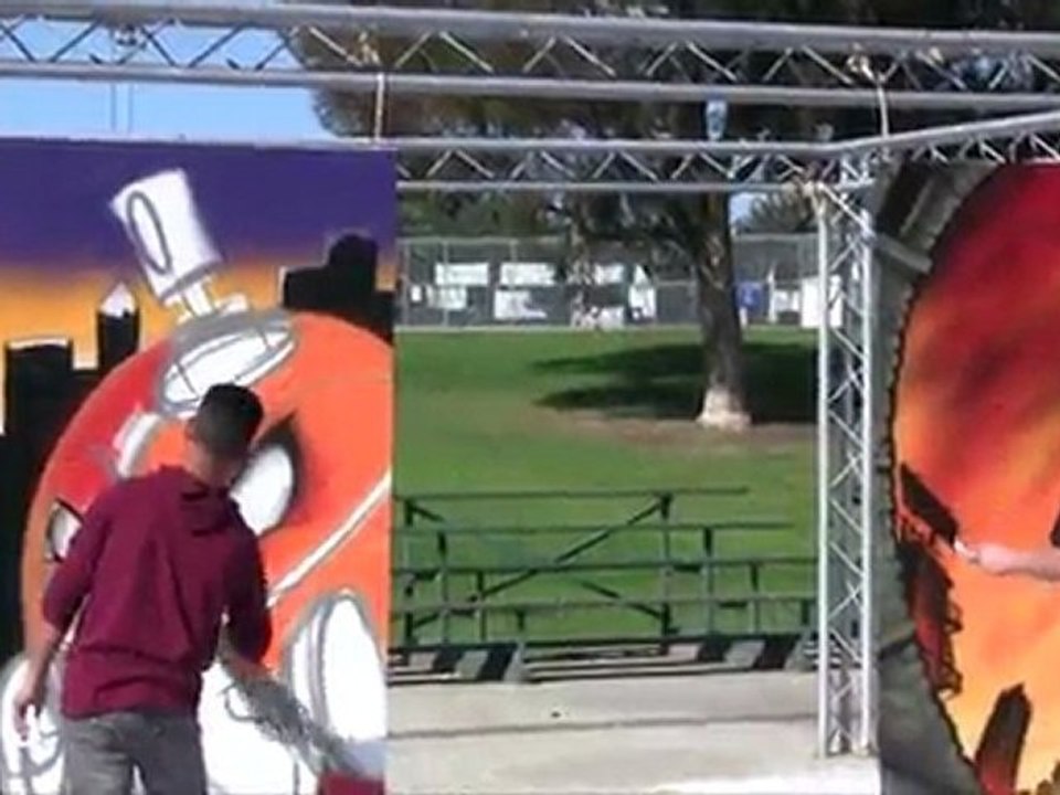 Aerosol Art & Basketball Youth Workshop Los Angeles 2011