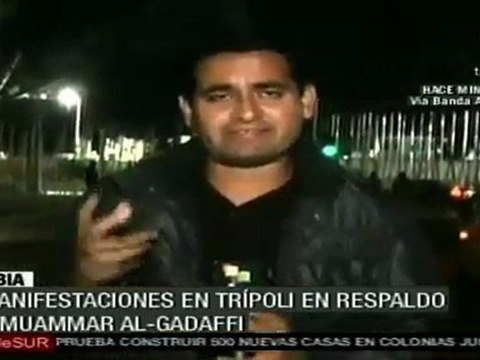 Manifestaciones en Trípoli en respaldo a Muammar Al-Gaddafi