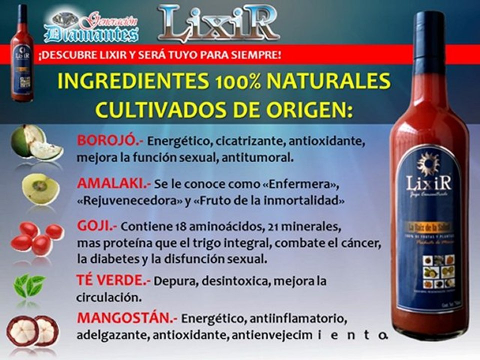LIXIR PRESENTA EXTRACTO DE FRUTAS GENERACION DIAMANTES RDC