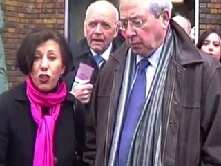 Jean-Paul Huchon et Nadia Brahimi explique le rôle du Conseil Régional pour le pôle intermodal