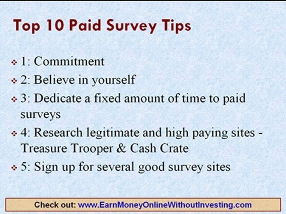 10 Tips To Earn Money With Paid Surveys