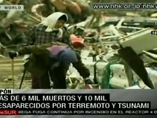 Más de 6 mil muertos y 10 mil desaparecidos en Japón