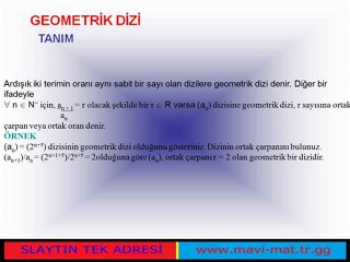 aritmatik ve geometrik diziler