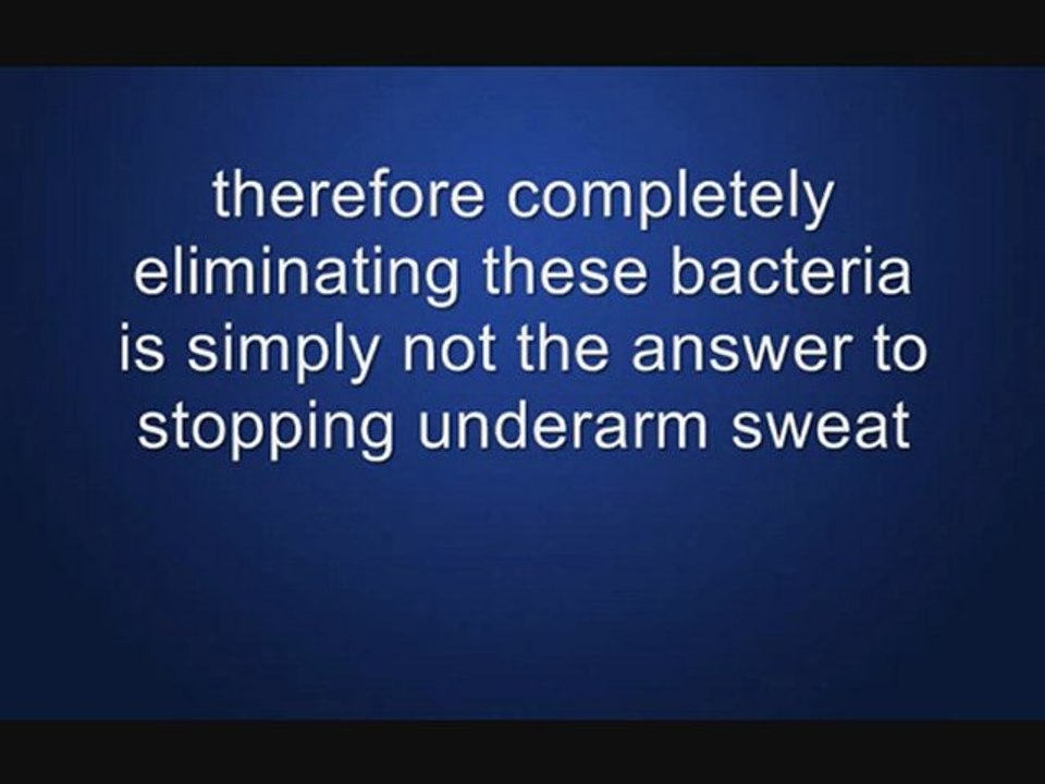 Body Odor - Stop Underarm Sweat