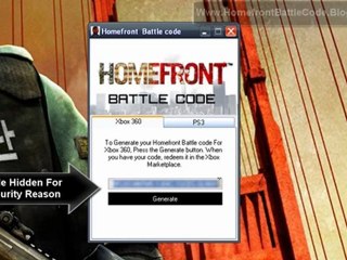 Download Homefront Battle Code Generator