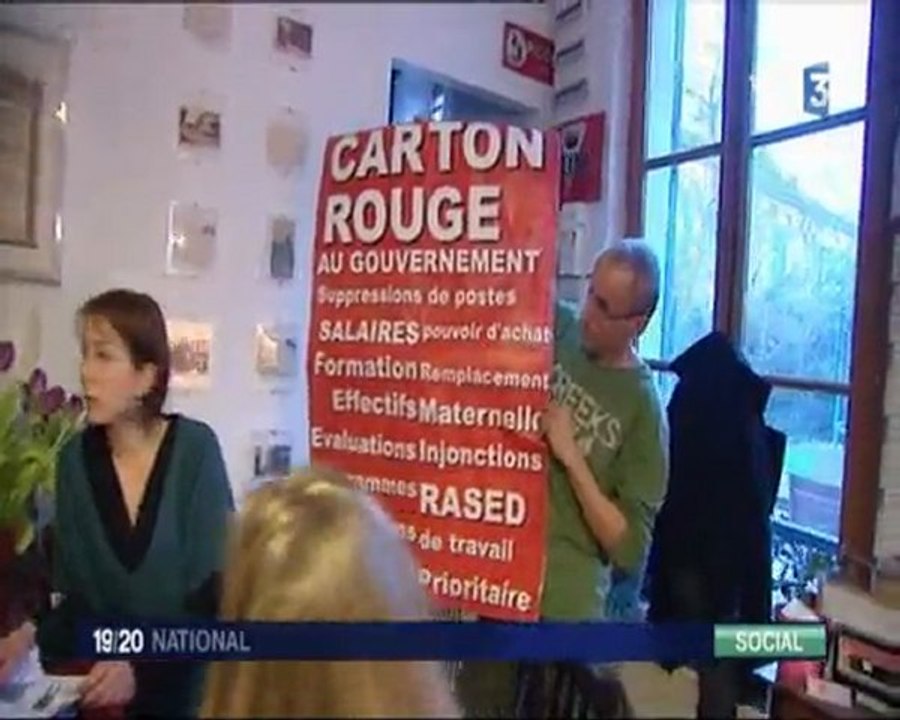 19 mars 2011 - manifestation nationale pour l'école publique - journal de france 3 (19h30)