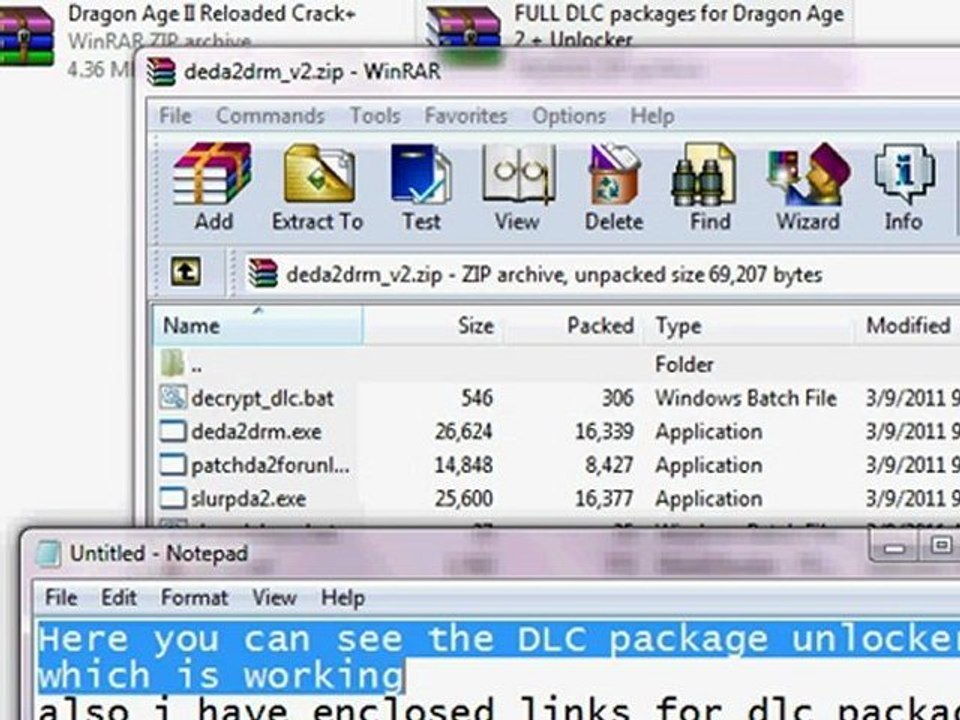 Dragon Age II(2) dlc packages + Reloaded Crack free download