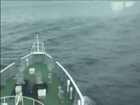 Japanese coast guard rides the tsunami