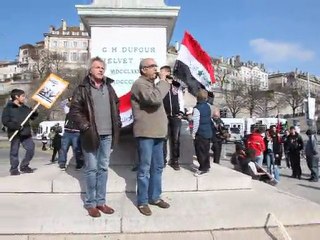 Hafid Ouardiri à la manifestation contre Kadhafi le 20.03.2011