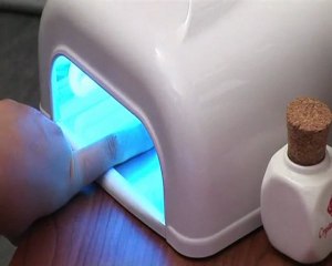 6.Zselés stiletto mega white díszítéssel