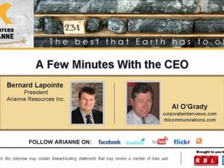 A Few Minutes With The CEO: Arianne Resources