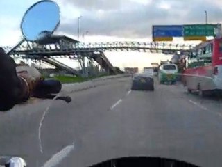 NQS Avenue in Bogota from a 1953 English Royal Enfield