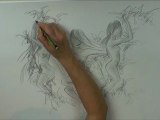 HD dessin Adaoust de femmes aux seins dénudés cabaret au crayon