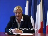 Cantonales : conférence de presse de Marine Le Pen