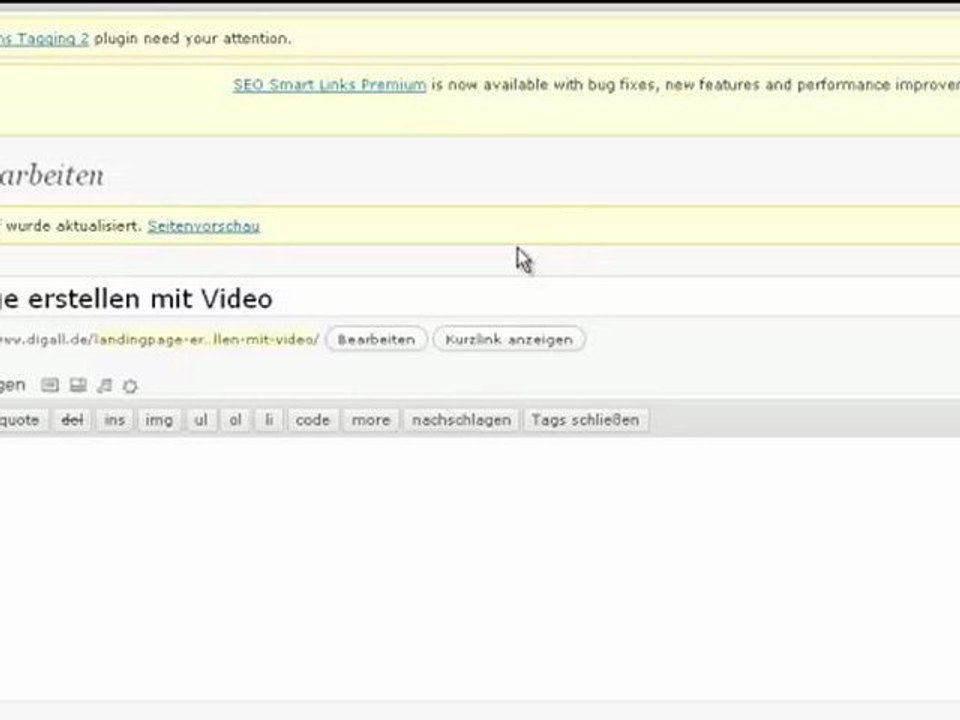 Landingpage mit Video erstellen