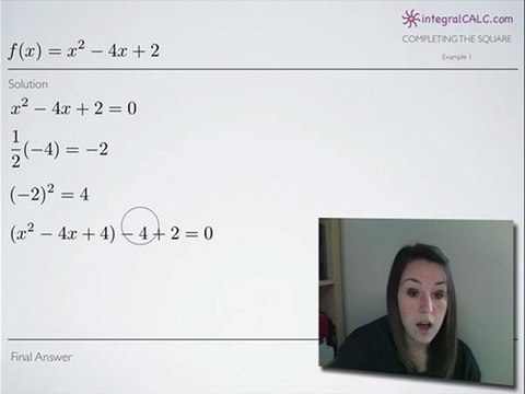 Completing the Square Example 1