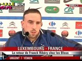 la conference de presse de Franck Ribery a clairefontaine ( excuse )