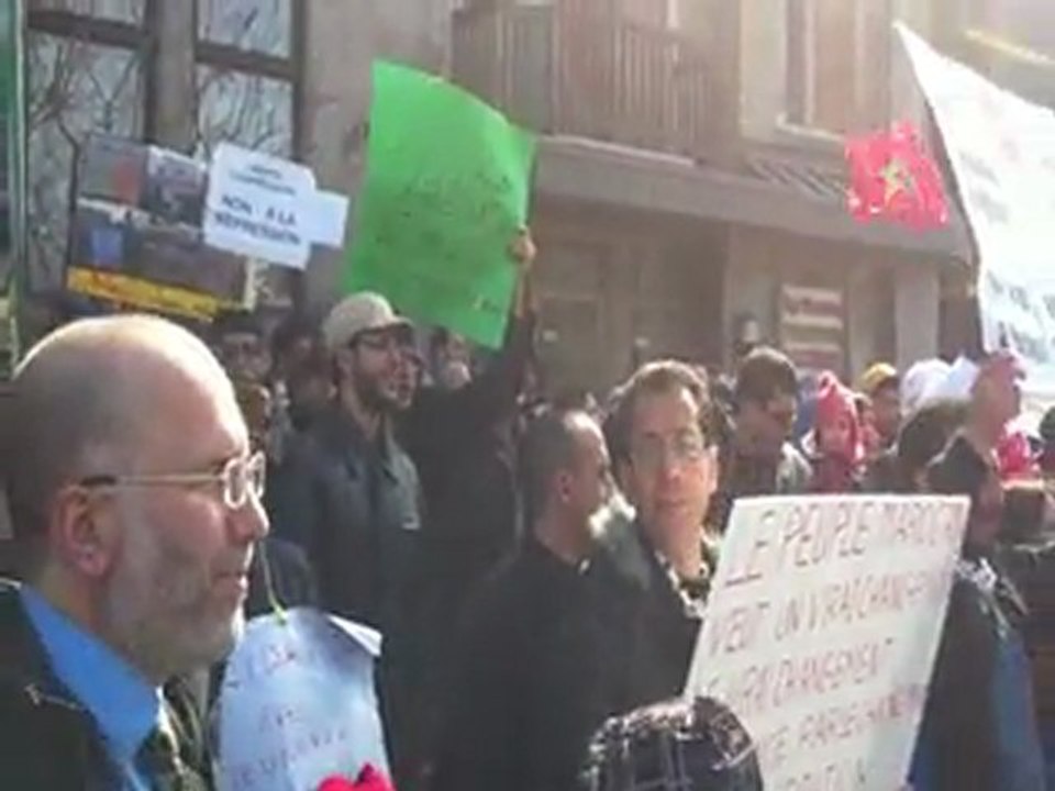les marocains de montréal soutiennent la révolution lybienne